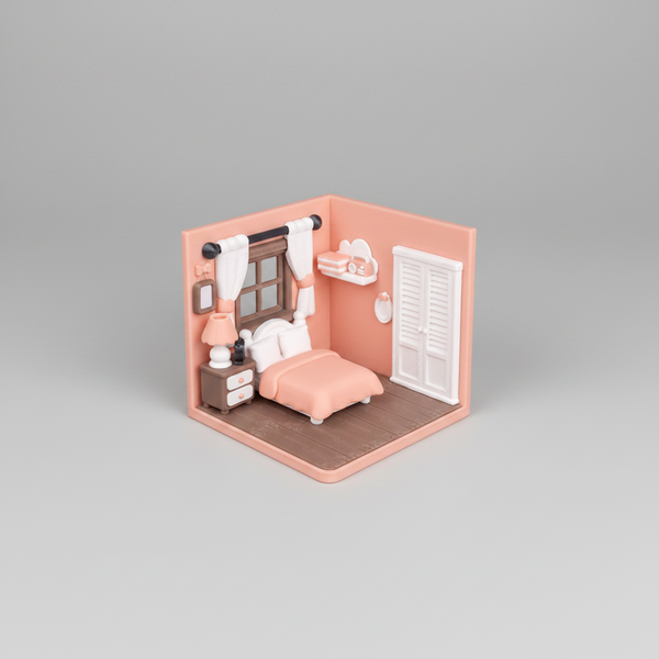 Tiny Bedroom - Dioramă Tiny House Imprimată 3D