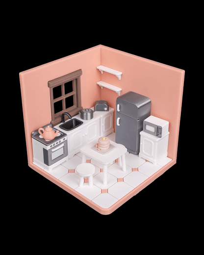 Tiny Kitchen - vedere izometrică completă