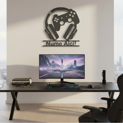 Decoratiune Gaming Perete cu Nume Personalizabil