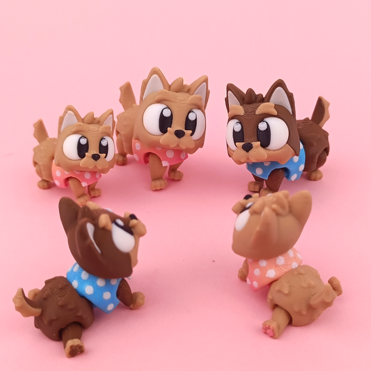 Yorkshire - Figurina 3D Yorkshire Terrier Kawaii