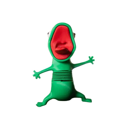 Tom Hoppers - Figurina 3D - vedere frontala cu brate deschise si gura larg deschisa, arc spiral vizibil