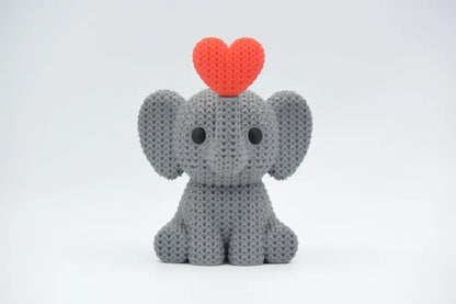 Elefant cu Inimioare Crochet Pets – vedere față