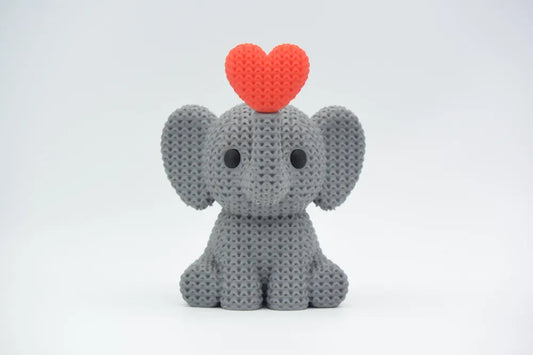 Elefant cu Inimioare Crochet Pets – vedere față