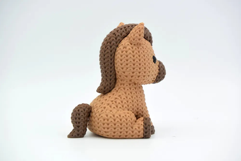 Căluț Crochet Pets – vedere lateral stânga