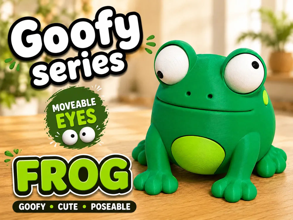 Broască Goofy Series - poster promoțional FROG Moveable Eyes Goofy Cute Poseable