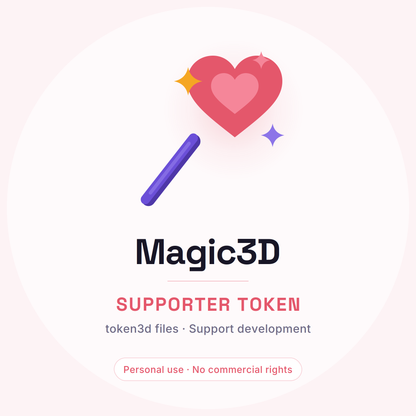 Token Suporter Magic3D — susține dezvoltarea