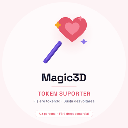 Token Suporter Magic3D — susține dezvoltarea