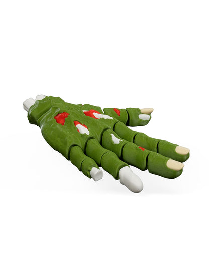 Handy Deadman mana zombie verde articulata, vedere 3/4 stanga, fundal alb