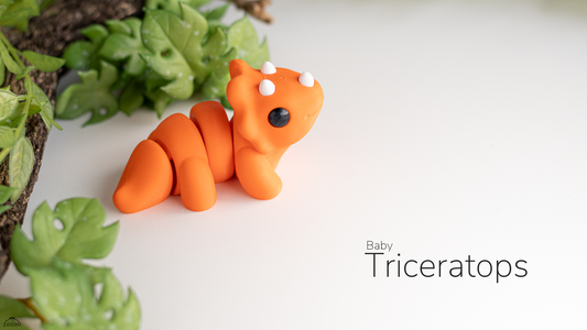 Baby Triceratops - Figurina 3D Dinozaur